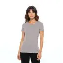 Wholesale women's gray short sleeve crew neck t-shirt