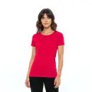 Wholesale women's short sleeve crew neck t-shirt in red