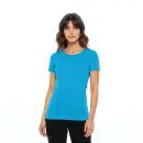 Wholesale women's blue short-sleeve crew neck t-shirt