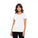 Wholesale women's white short-sleeve crew neck t-shirt