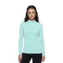 Wholesale women's mint green long-sleeve turtleneck top