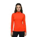 Wholesale women's red long-sleeve turtleneck top