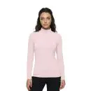Wholesale women's pink turtleneck long sleeve fitted top