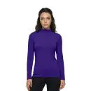 Wholesale women's purple turtleneck long sleeve fitted top