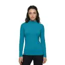 Wholesale women's teal turtleneck long sleeve shirt