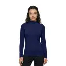 Wholesale women's navy blue turtleneck long sleeve top