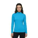 Wholesale women's bright blue long-sleeve turtleneck