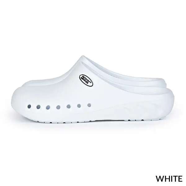 Wholesale white clogs with ventilation holes and slip-on design