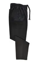 Wholesale black men's cargo pants with drawstring waist and multiple pockets