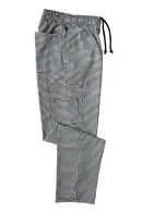 Wholesale men's black and white gingham check pajama pants with drawstring waist