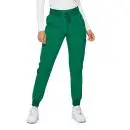 Wholesale women's green jogger pants with drawstring waist and cargo pockets