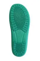 Wholesale green non-slip shoe sole with circular tread pattern and natural uniforms branding