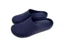 Wholesale navy blue clog shoes with ventilation holes and textured footbed