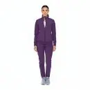Wholesale women's purple zip-up track jacket and matching jogger pants set