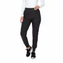Wholesale women's black jogger pants with elastic waistband and cuffed ankles