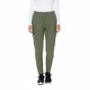 Wholesale women's olive green jogger pants with drawstring waist and cargo pockets