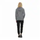Wholesale women's gray heather hoodie with black jogger pants and black shoes