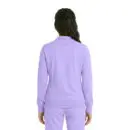 Wholesale women's lavender zip-up track jacket with ribbed cuffs and waistband