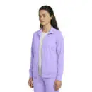 Wholesale women's lavender zip-up jacket with white undershirt and matching lavender pants
