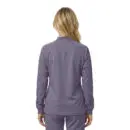 Wholesale women's purple long-sleeve sweatshirt, back view